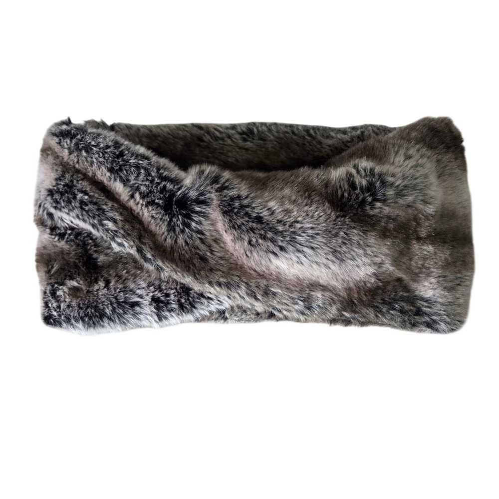 Dillard's Faux Fur Infinity Scarf Brown Multi Snood Winter Luxury Accessory OS
